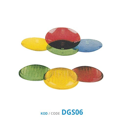 PINA Pool Light Colored Lens Kit, 4 Colors, Red / Yellow / Green / Blue, Snap-On Filter Set