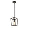 Murcia Black Cage Pendant Light with Mini Glass Cylinder Shade