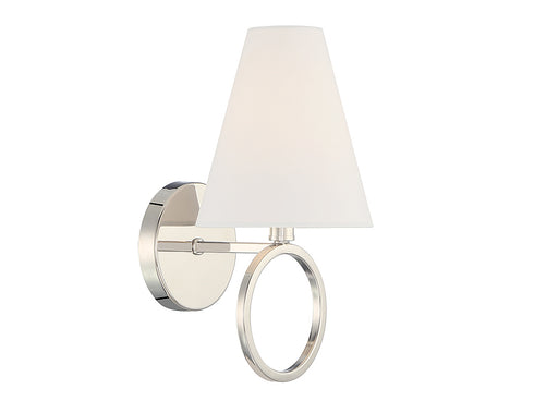 Comptom 1-Light Wall Sconce in Polished Nickel