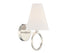 Comptom 1-Light Wall Sconce in Polished Nickel