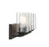 Sheppard 4-Light Bathroom Vanity Light in Satin Nickel with Greywood