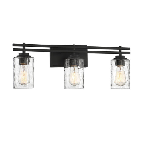 Baxter 3-Light Bathroom Vanity Light in Black