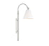 Rutland 1-Light Adjustable Wall Sconce in Satin Nickel