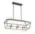 Oaklawn 6-Light Linear Chandelier in Whiskey Wood