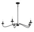 5-Light Chandelier in Matte Black