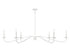 6-Light Chandelier in Matte Black