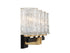 Keene 4-Light Bathroom Vanity Light in Matte Black with Warm Brass Accents