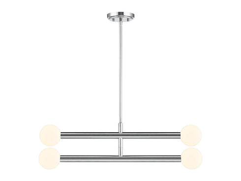 4-Light Chandelier in Matte Black