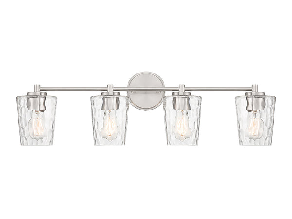 Ballas 4-Light Bathroom Vanity Light in Satin Nickel