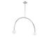 2-Light Chandelier in Natural Brass