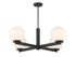 4-Light Chandelier in Matte Black