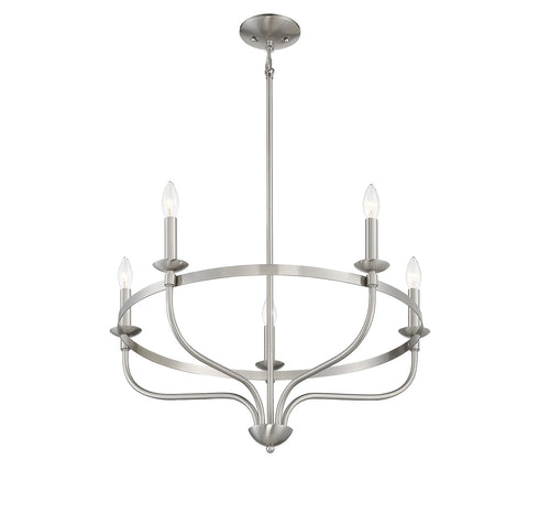 5-Light Chandelier in Matte Black