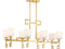Quatrain 8-Light Linear Chandelier in True Gold