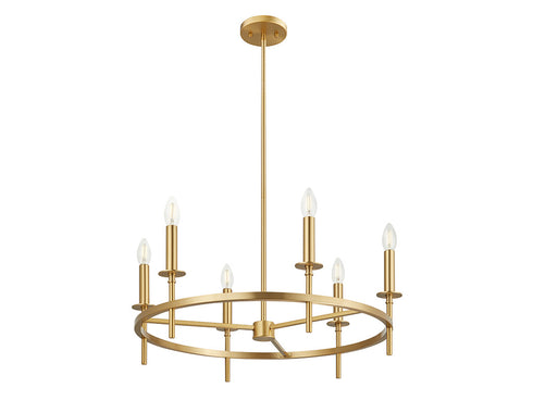 6-Light Chandelier in Brushed Nickel