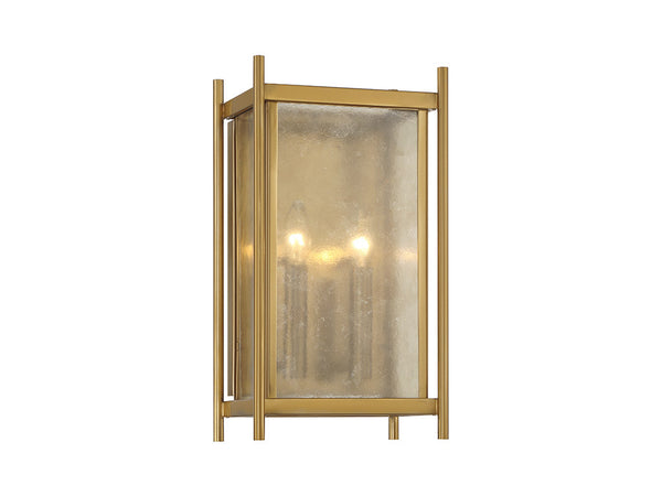 Jacobs 2-Light Wall Sconce in Warm Brass