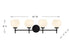 Hannah 4-Light Bathroom Vanity Light in Matte Black