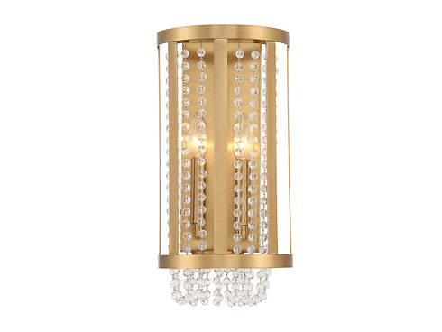 Mancini 2-Light Wall Sconce in Warm Brass