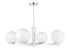 4-Light Chandelier in Matte Black