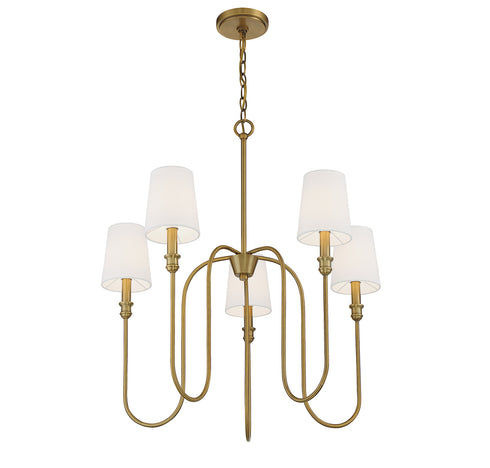 5-Light Chandelier in Aged Iron