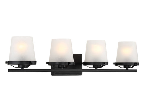 Klein 4-Light Bathroom Vanity Light in Matte Black