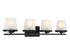 Klein 4-Light Bathroom Vanity Light in Matte Black