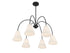6-Light Chandelier in Matte Black