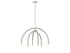 6-Light Chandelier in Matte Black