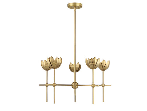 5-Light Chandelier in Matte Black