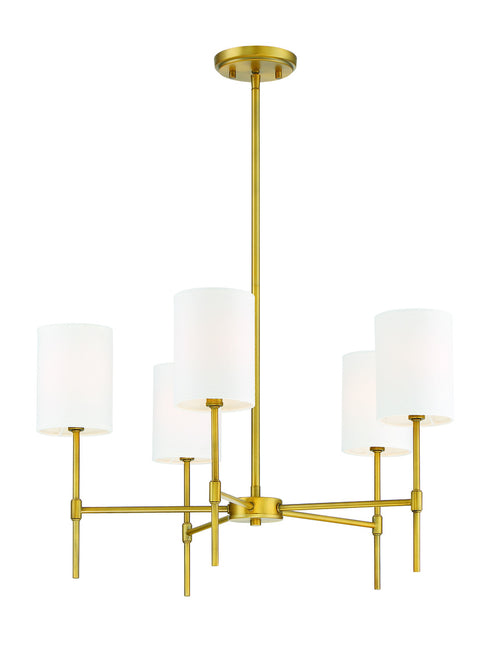 5-Light Chandelier in Bisque White