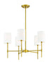 5-Light Chandelier in Bisque White