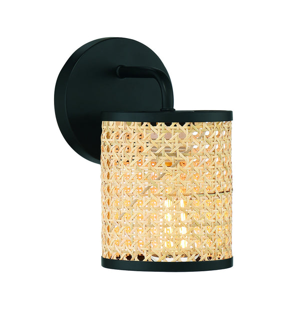 Jaylar 1-Light Wall Sconce in Matte Black