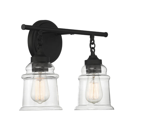 Fuller 2-Light Bathroom Vanity Light in Satin Nickel