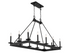 Boylston 12-Light Linear Chandelier in Matte Black