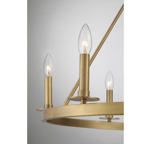 6-Light Chandelier in Matte Black