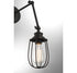 1-Light Adjustable Wall Sconce in Matte Black