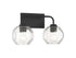 Baldwin 2-Light Bathroom Vanity Light in Satin Nickel