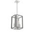 Champlin 4-Light Pendant in Navy with Polished Nickel Accents