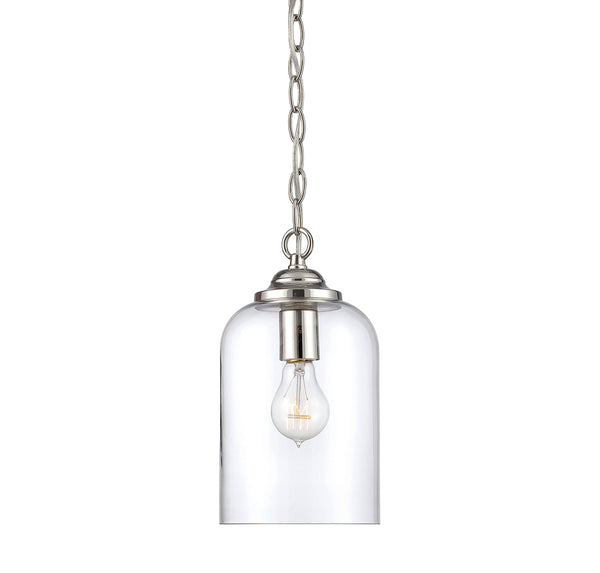 Bally 1-Light Pendant in Polished Nickel