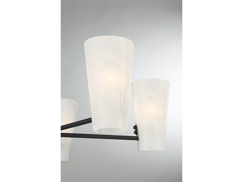 5-Light Chandelier in Natural Brass