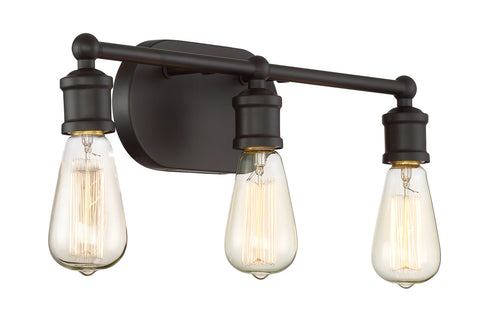 3-Light Bathroom Vanity Light in Oil Rubbed Bronze