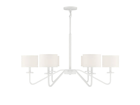 6-Light Chandelier in Matte Black
