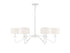 6-Light Chandelier in Matte Black