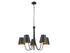 5-Light Chandelier in Matte Black