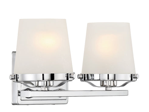 Klein 2-Light Bathroom Vanity Light in Warm Brass