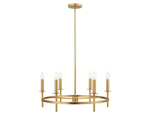 6-Light Chandelier in Brushed Nickel