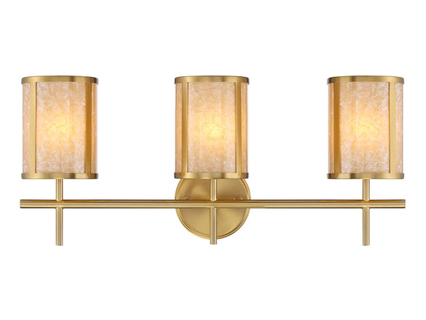 Camden 3-Light Bathroom Vanity Light in Warm Brass