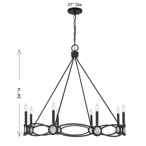Minette 8-Light Chandelier in Spun Gold