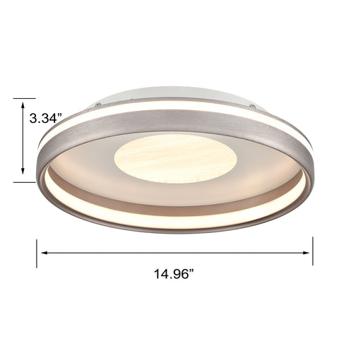 Ancona Modern LED Flush Mount Ceiling Light with Remote Control