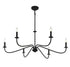 Jasmine 6-Light Chandelier in Matte Black