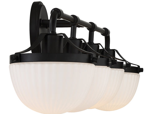 Meredith 4-Light Bathroom Vanity Light in Matte Black